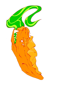 illustration kaiju Chillzilla